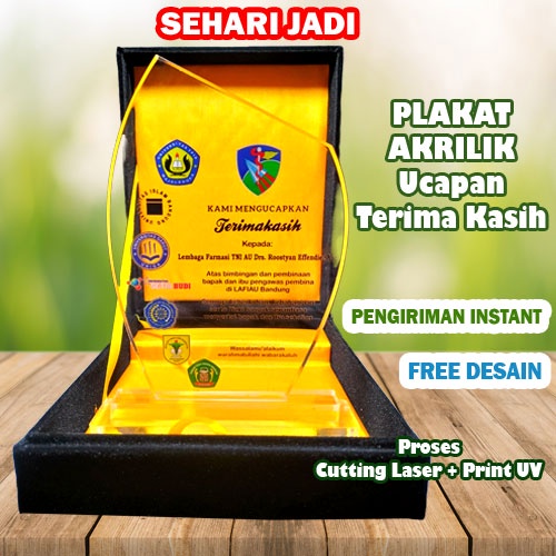 Jual Plakat Akrilik Ucapan Terima Kasih [SEHARI JADI] Custom