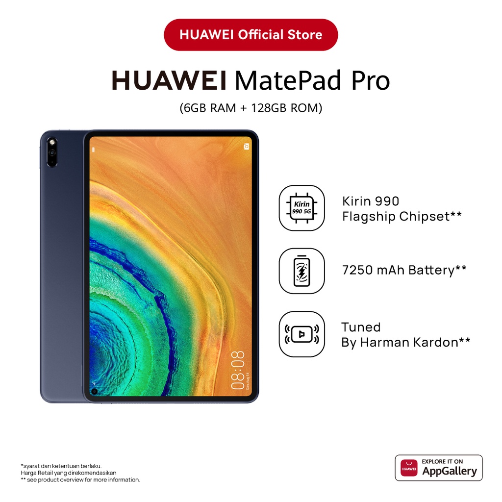 Jual HUAWEI MatePad Pro [6+128GB] Tablet 4G 10.8inch 7250 mAh