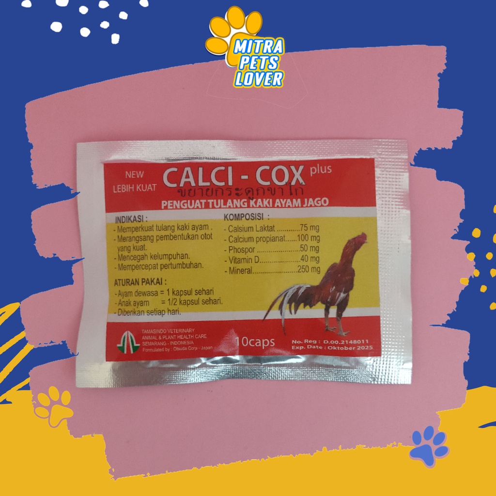 Jual Penguat Tulang Kaki Ayam Jago Calci Cox Capsule 10 Capsul Merangsang Pertumbuhan Otot 4319