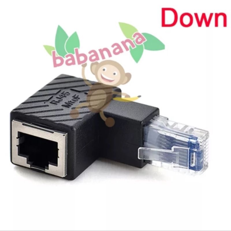 Jual RJ45 LAN Elbow Direction Adapter Converter siku colokan 90 Degree ...