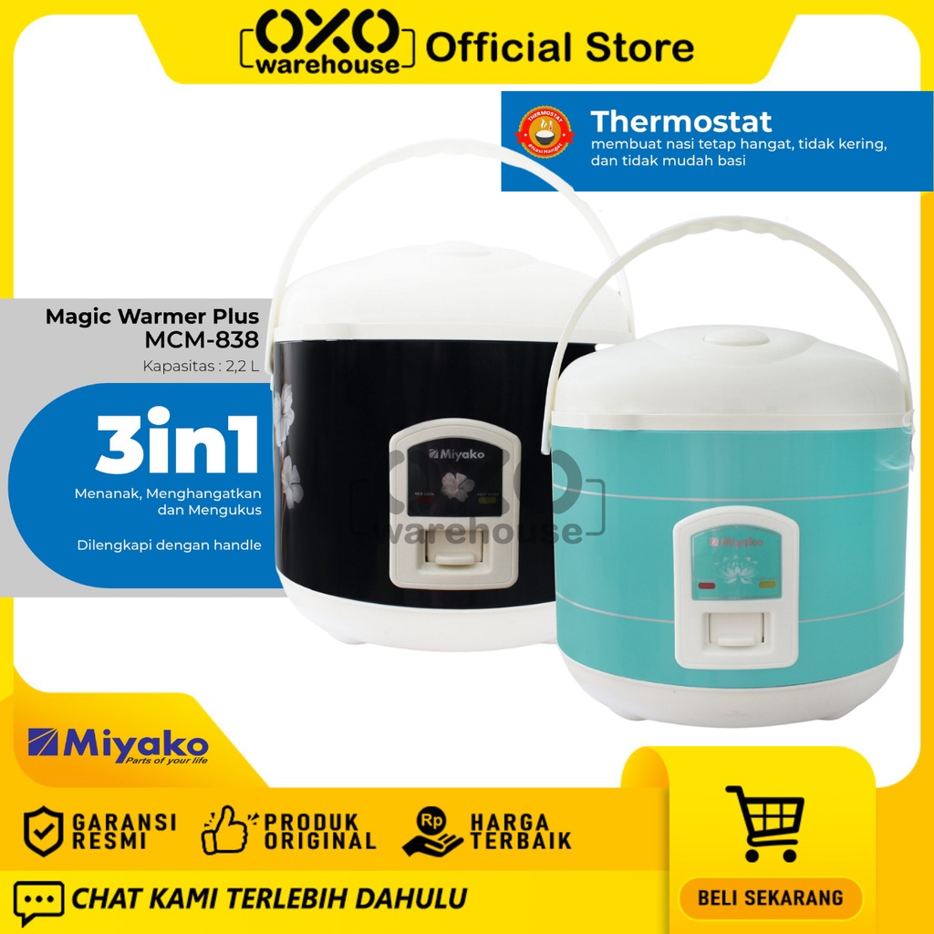 Jual MIYAKO Rice Cooker MCM-528 1.8 Liter Magic Com Warmer Mejikom Low ...