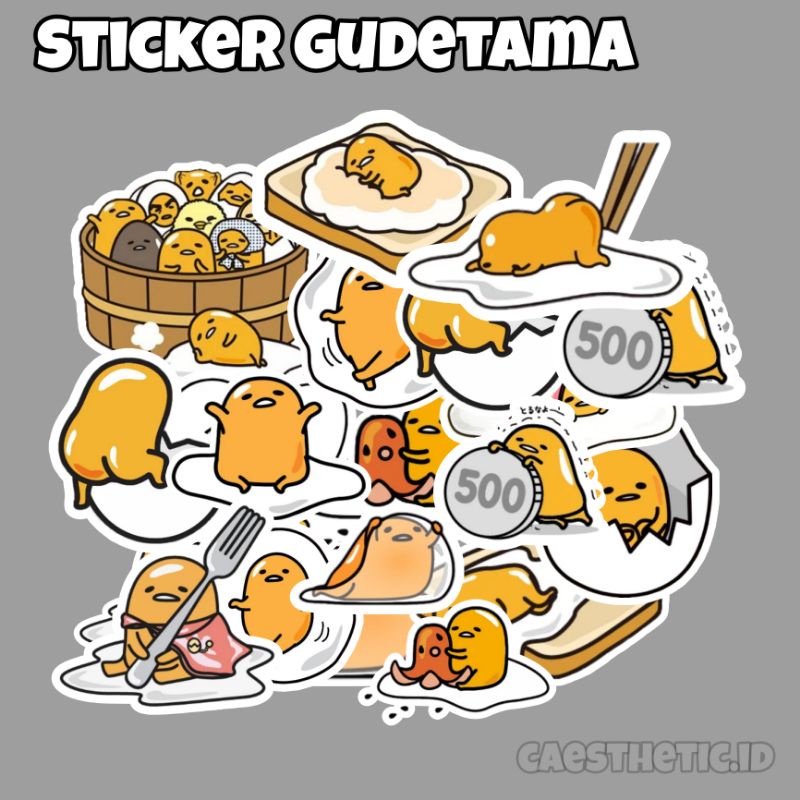 Jual [30PCS] STICKER GUDETAMA - STICKER GLOSSY LUCU - STICKER PACK ...