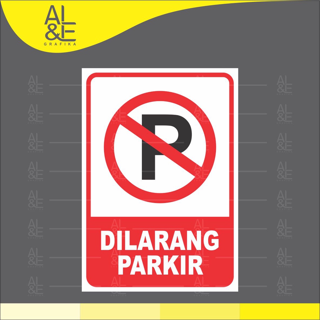 Jual Stiker Dilarang Parkir Dilarang Stiker Ritrama Indoor Shopee Indonesia