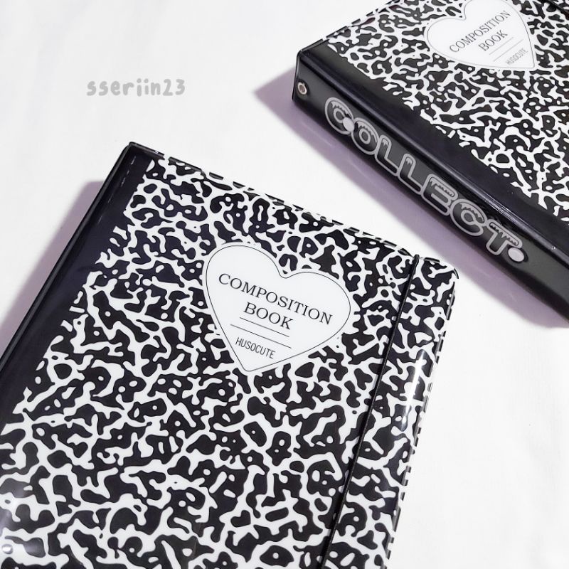 Jual Binder A5, 6 Ring Album PC Photocard Composition Book Monochrome