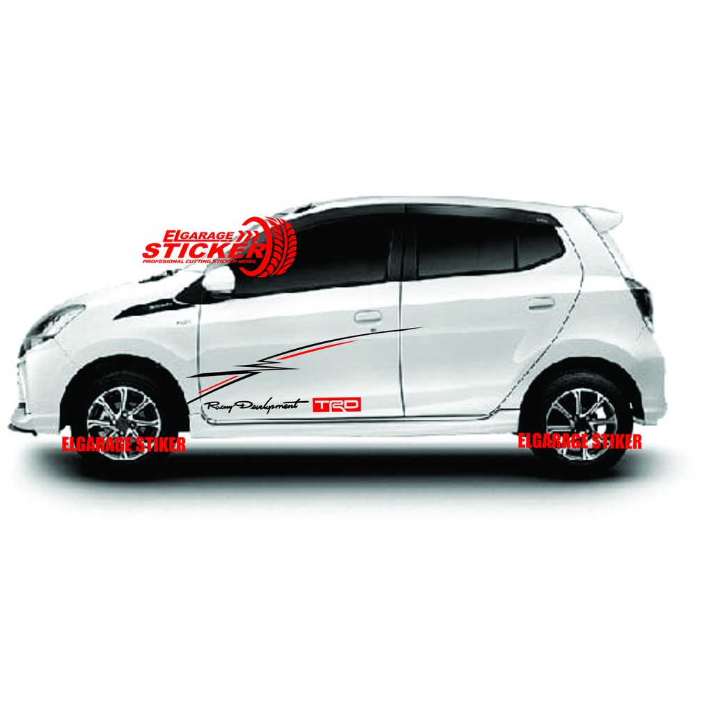 Jual Stiker mobil agya cutting stiker trd racing development stiker ...