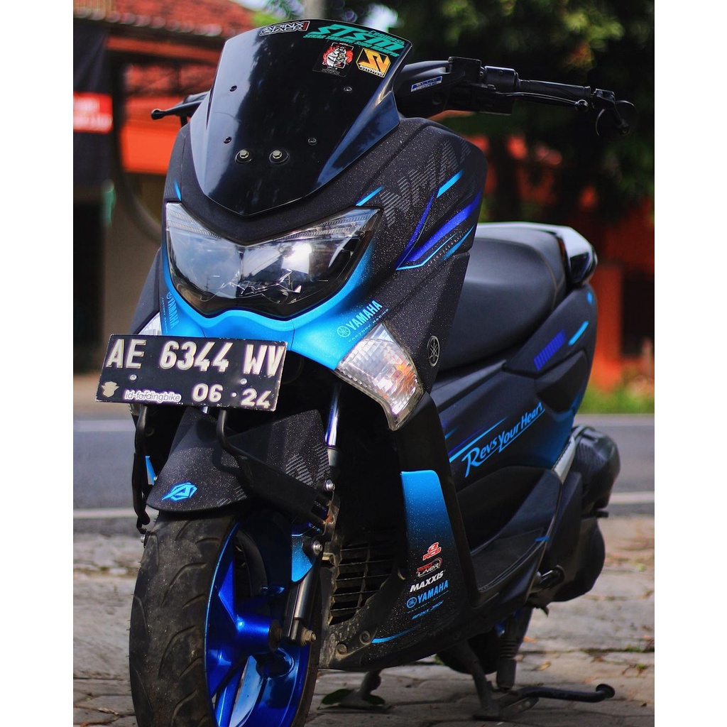 Jual 004429 sticker decals fullbody honda pcx tema sponsor gp biru ...