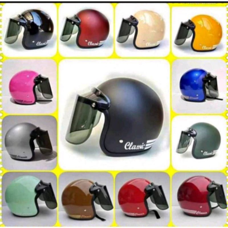 Jual Helm Cowok Cewek Dewasa Original Murah Arl Bogo Garis Classic