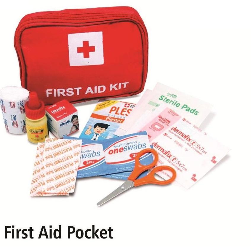Jual Grosir ONEMED Kotak P3K Tas Merah Lengkap First Aid / Emergency