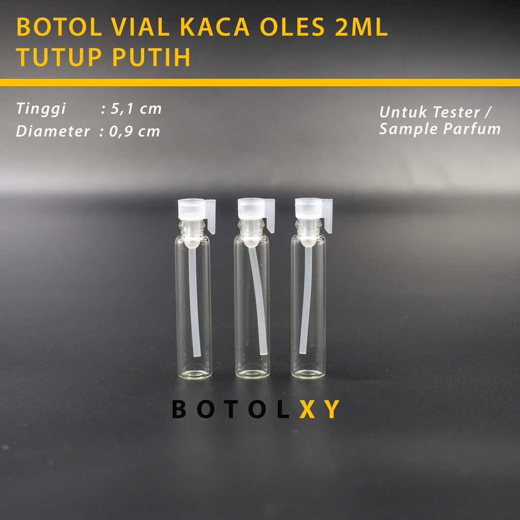 Jual Vial 2ml Botol Lidi Tester Sample Parfum Kaca Stik Oles Mini ...
