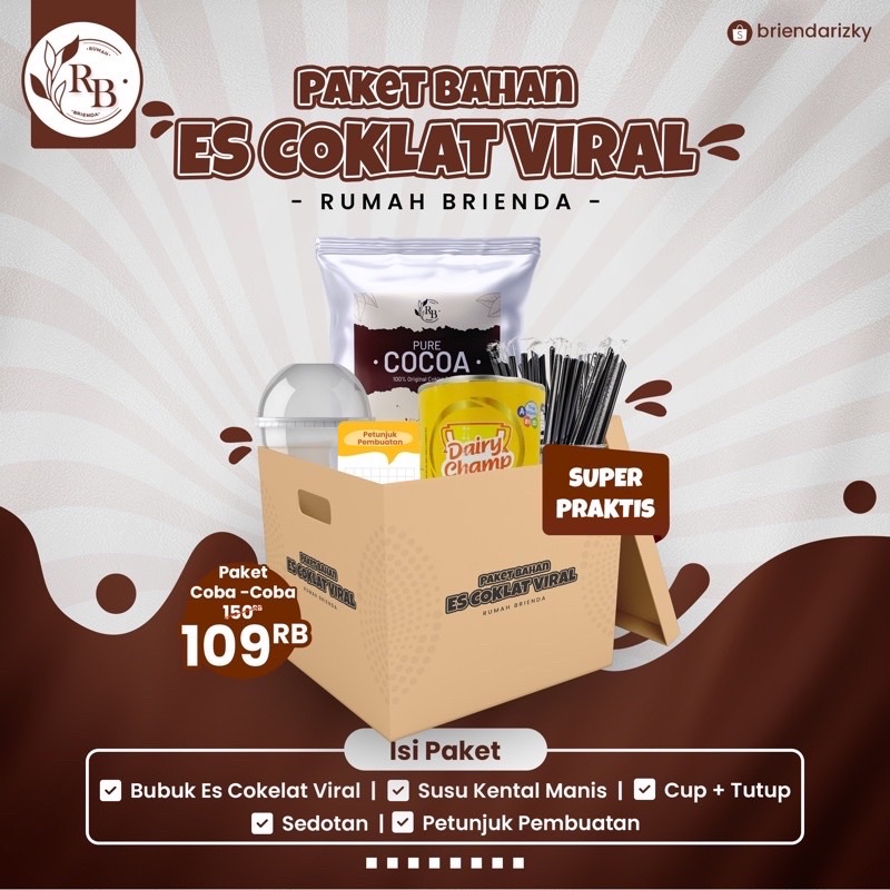 Jual Paket Bahan Es Cokelat Viral / Es Cokelat Panjang Umur (Tanpa cup