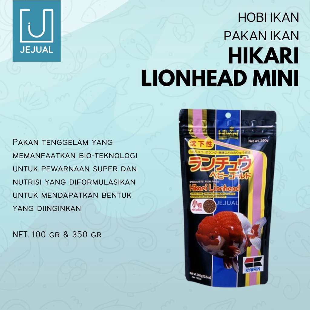 Jual HIKARI LIONHEAD Mini 100 350 Gr Pakan Sinking Tenggelam Kepala