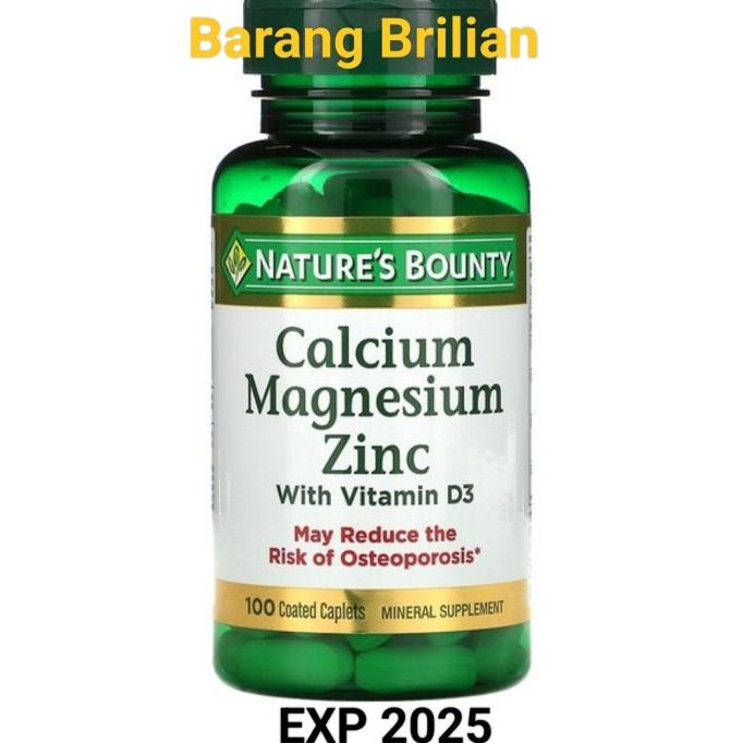 Jual Natures Bounty Calcium Magnesium Zinc Vitamin D3 Immune 100