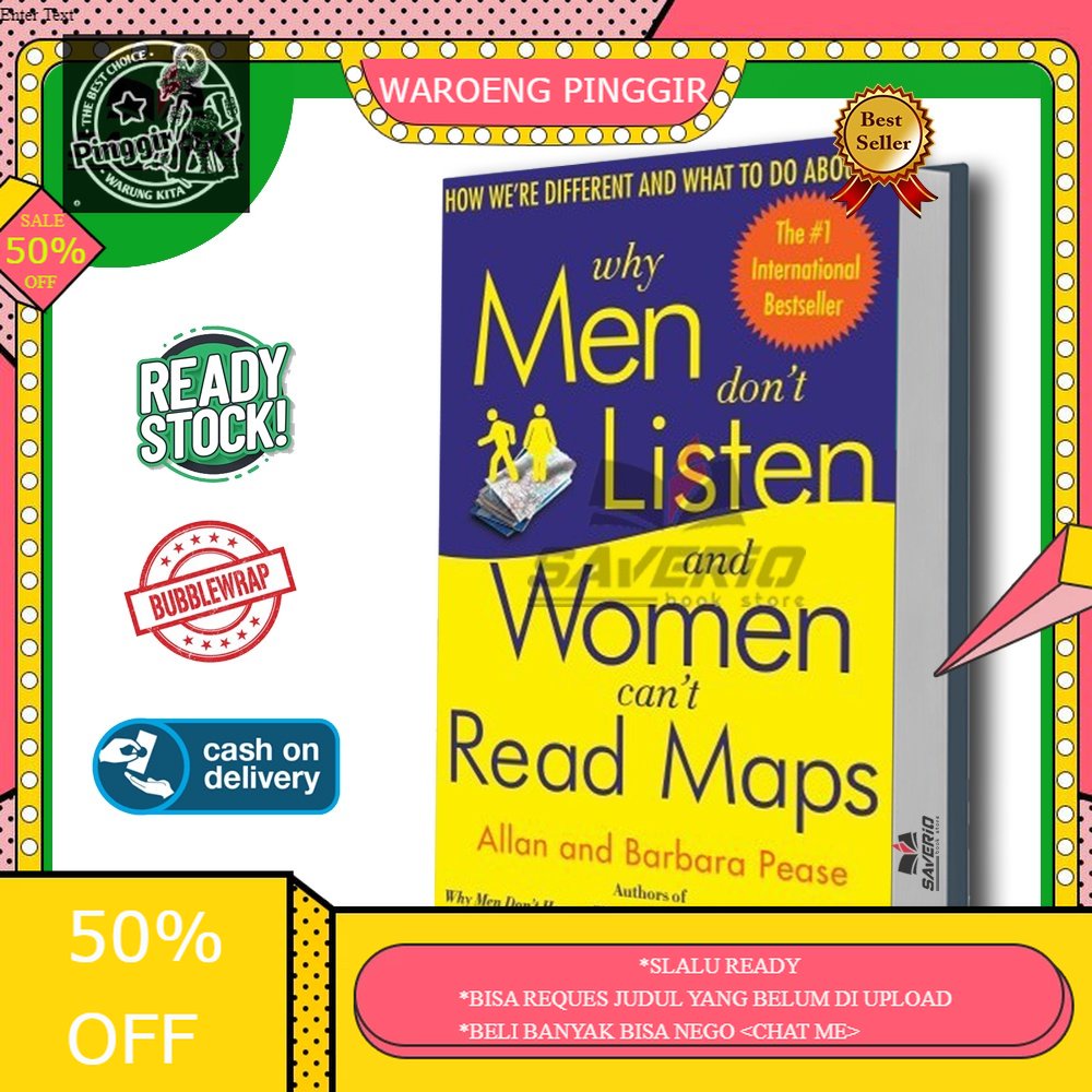 Jual Buku Why Men Don't Listen and Women Can't Read Maps: How We're ...