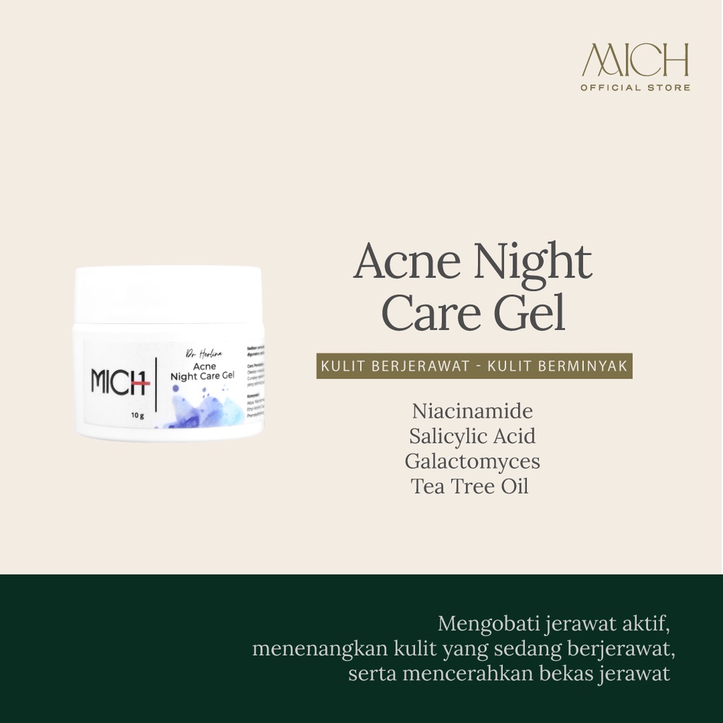 Jual MICH Acne Night Care Gel - Cream Malam untuk Kulit Berminyak dan ...
