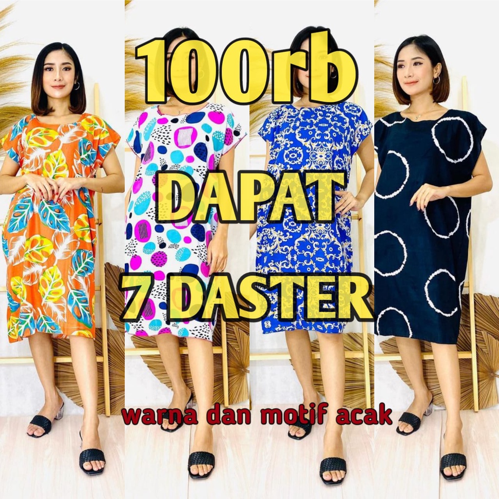 Jual Daster Murah 100 dapat 7 baju / daster Paket 100rb grosir daster