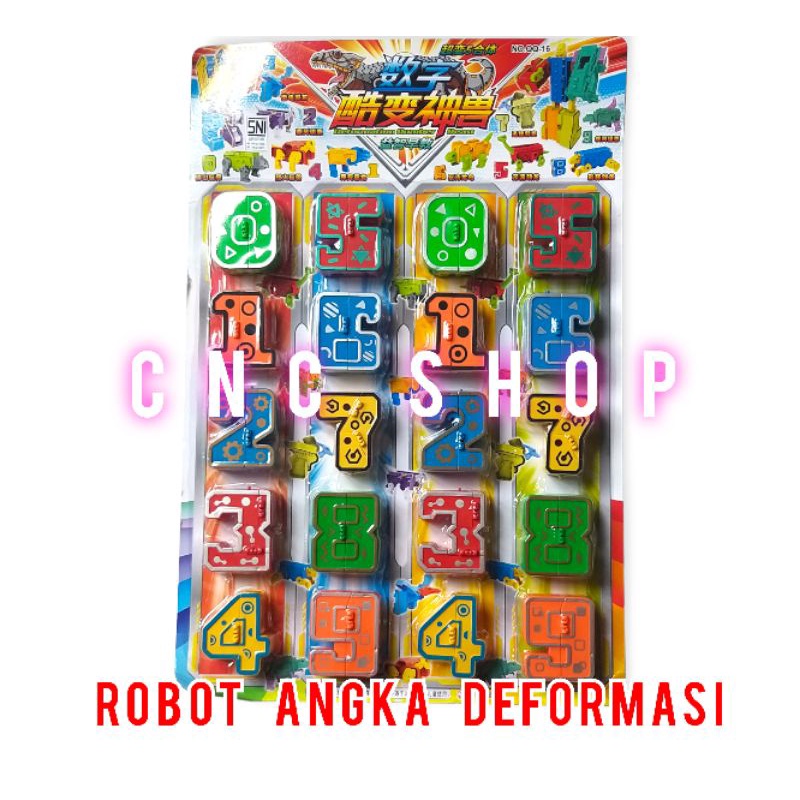 Jual Mainan Anak Robot Angka Deformasi Rubah Bentuk Angka jadi Robot ...