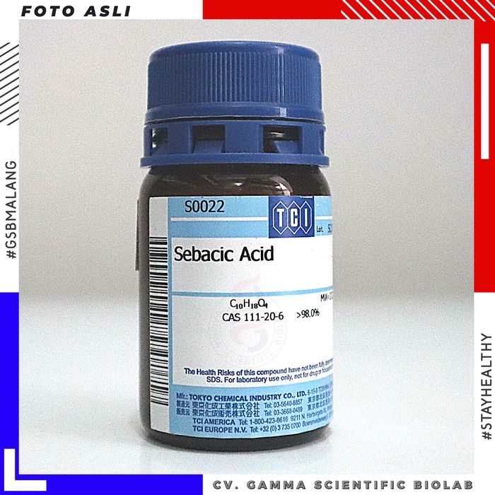 Jual Sebacic Acid 25g - TCI | Shopee Indonesia