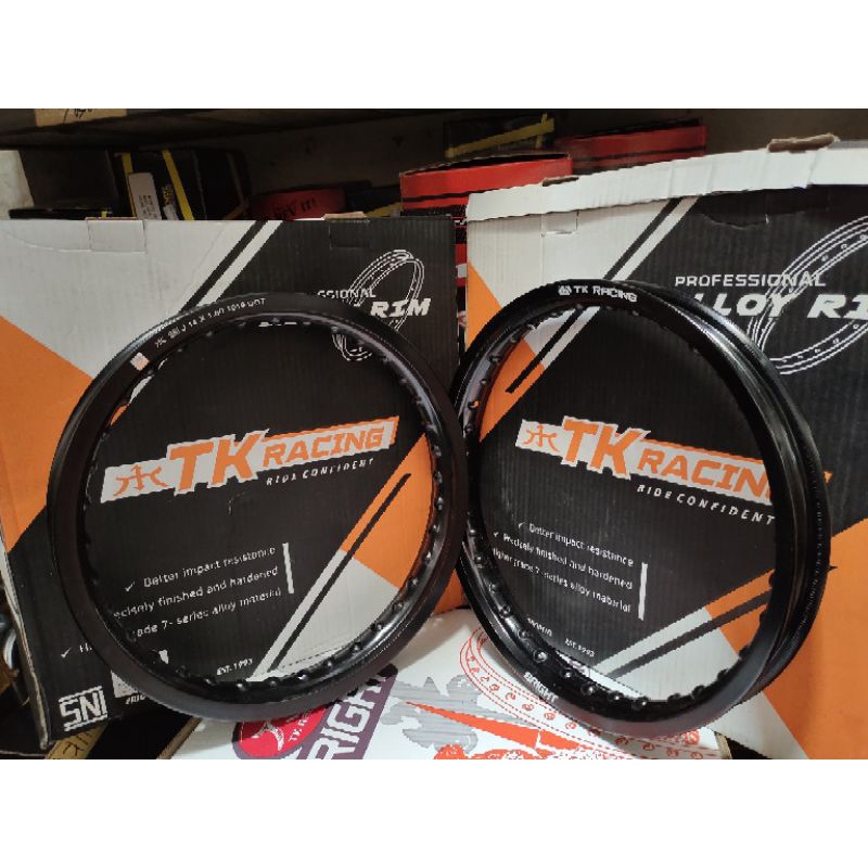 Jual Velg TK Racing Bright 1 Set 185/215 Ring 17 Hitam Gold Silver ...