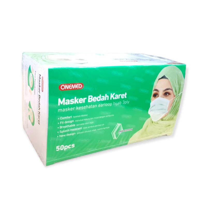 Jual Onemed Masker Jilbab Hijab Ply Pcs Box Shopee Indonesia