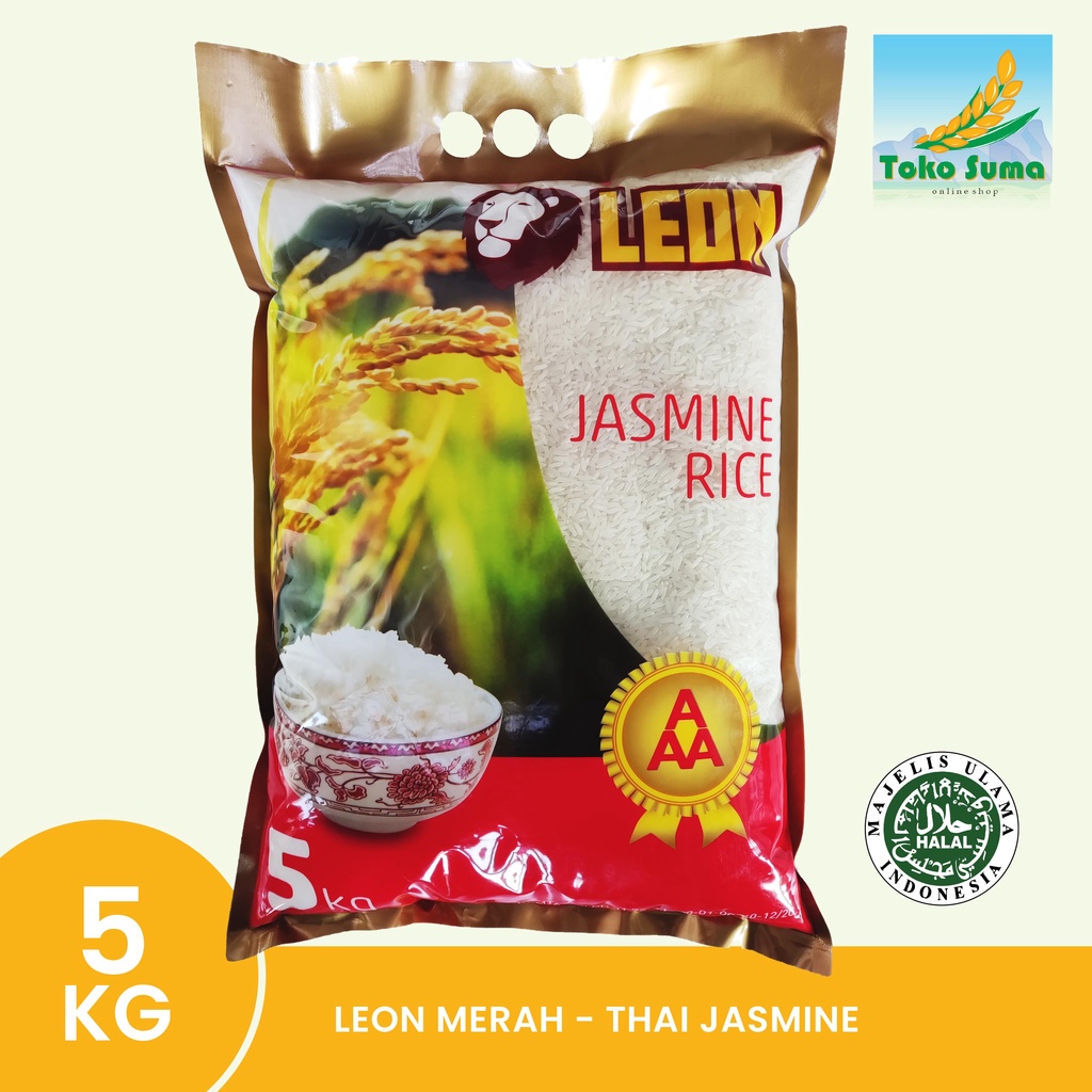 Jual Leon Merah Thai Jasmine Rice 5KG | Shopee Indonesia