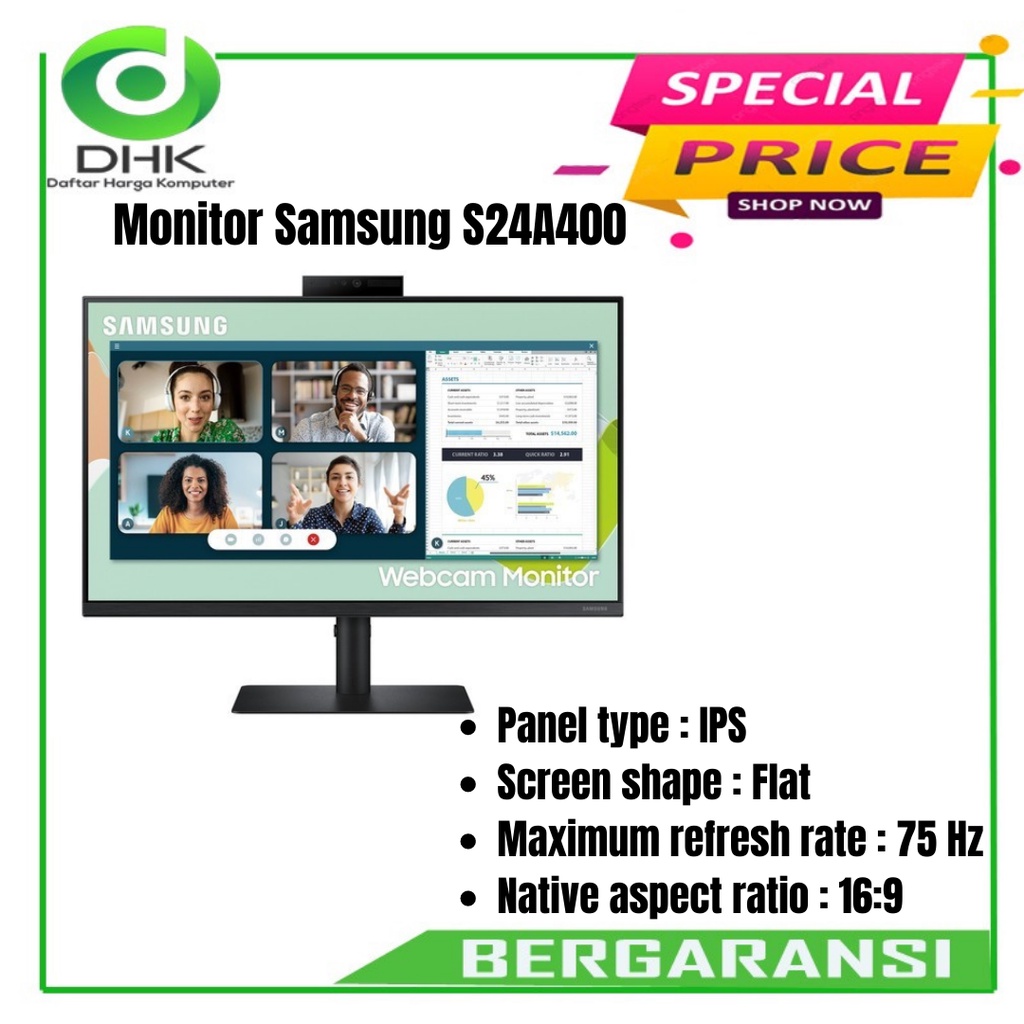 Jual Monitor Led Samsung S A Ips Hdmi Hz Webcam Speaker Shopee Indonesia