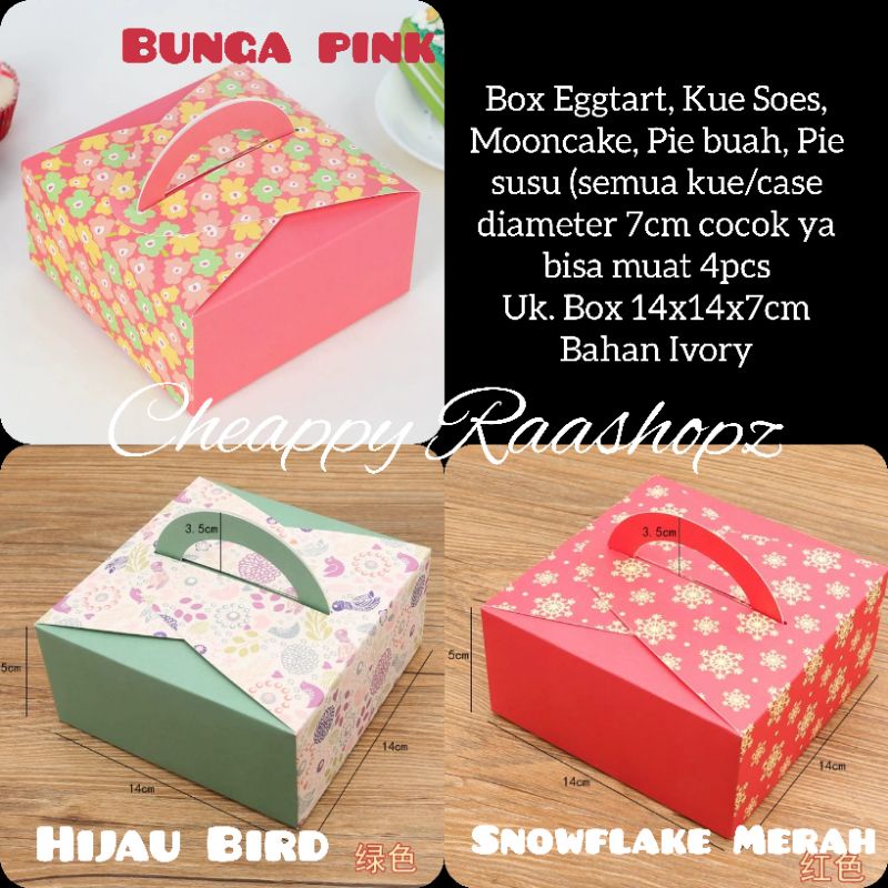 Jual Box Eggtart isi 4 Box Mooncake isi 4 Box Pie Susu Box Pie Buah Box ...