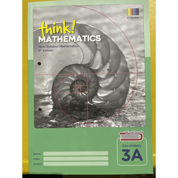 Jual Think! Mathematics Workbook Secondary 3 New Syllabus 8th Edition ...