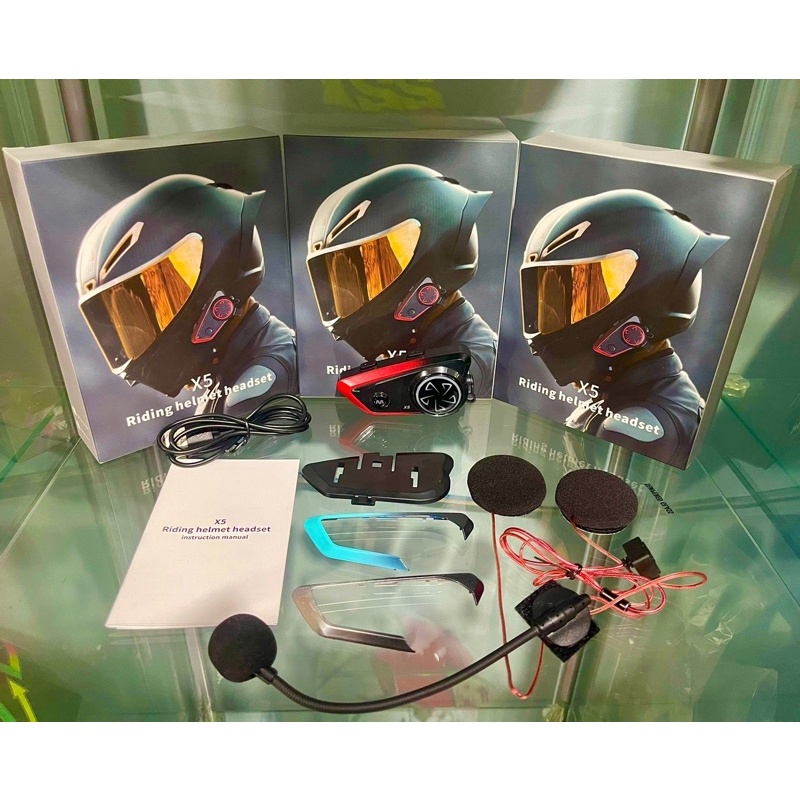 Jual INTERCOM X5 -BLUETOOTH HELM-INTERCOM-SPIKER HELM | Shopee Indonesia