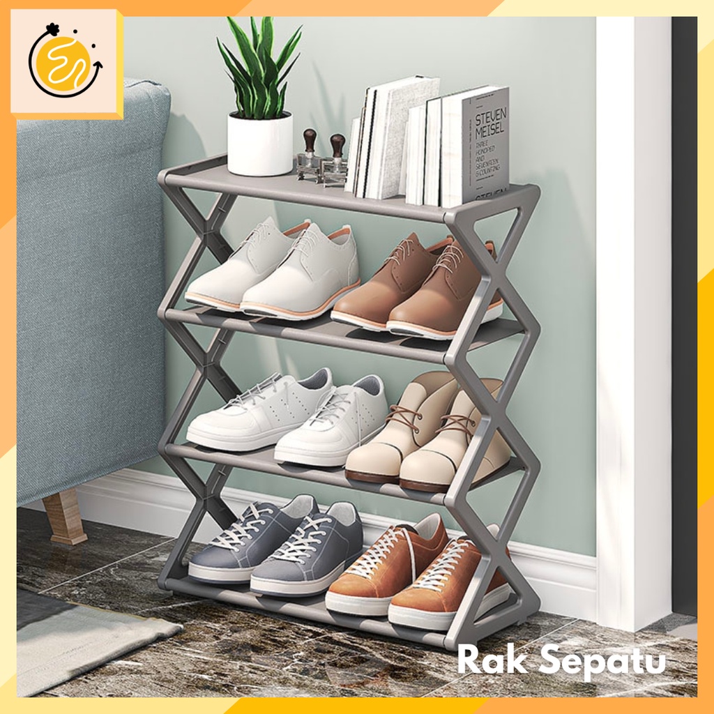 Jual Either Id Rak Sepatu Sendal Susun Dan Susun Model Zigzag Shape Serbaguna Shoe Rack