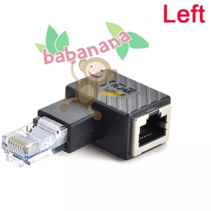 Jual RJ45 LAN Elbow Direction Adapter Converter siku colokan 90 Degree ...