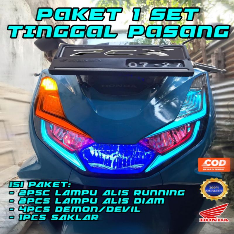 Jual PAKET LAMPU ALIS RUNING BONUS DEMON VARIO 125 VARIO 150 PCX 160