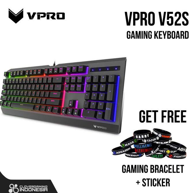 Jual VPro V52S LED Backlit - Gaming Keyboard | Shopee Indonesia