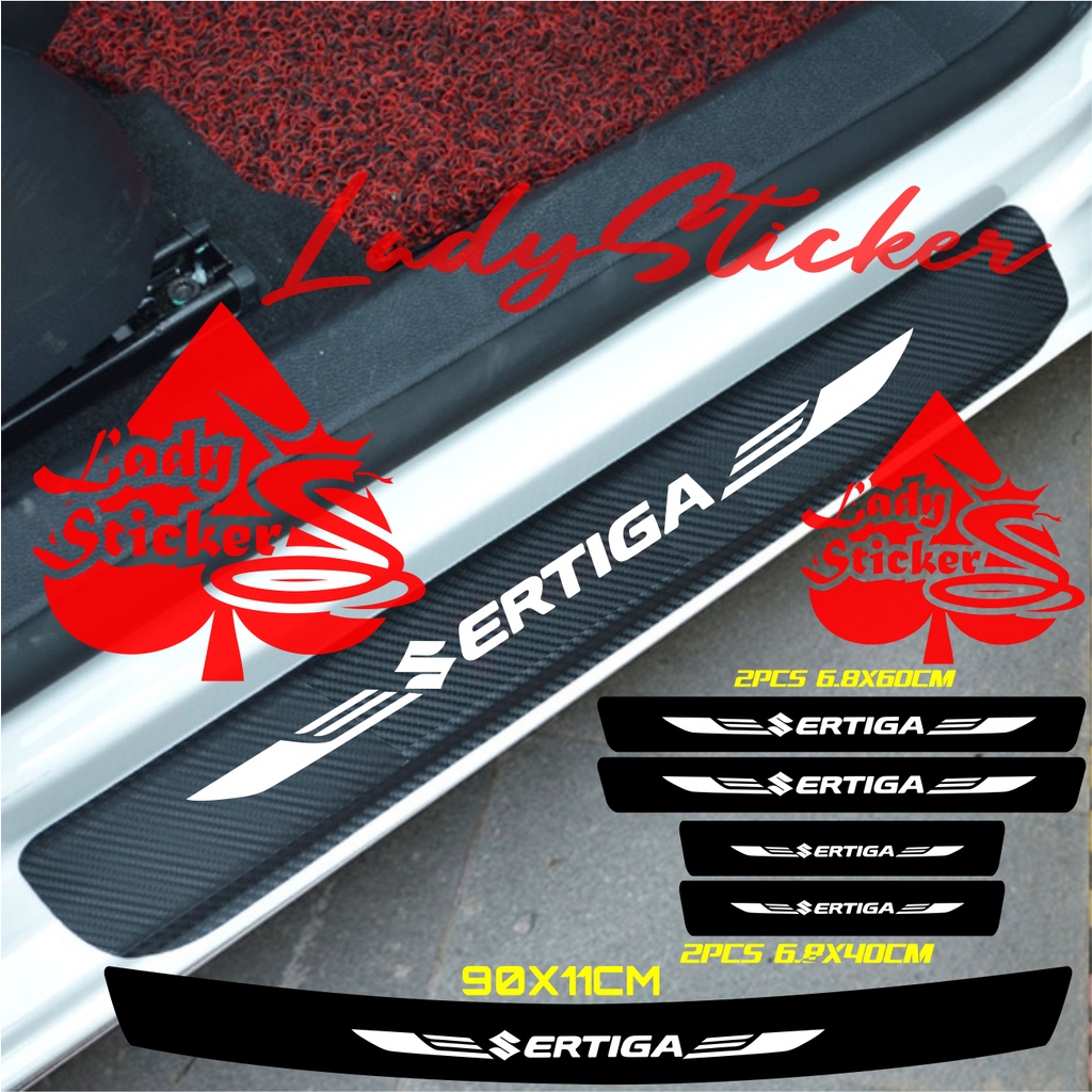 Jual Pcs Sticker Sill Plate Carbon D Mobil Ertiga Sticker Karbon D Pelindung Pijakan Bumper