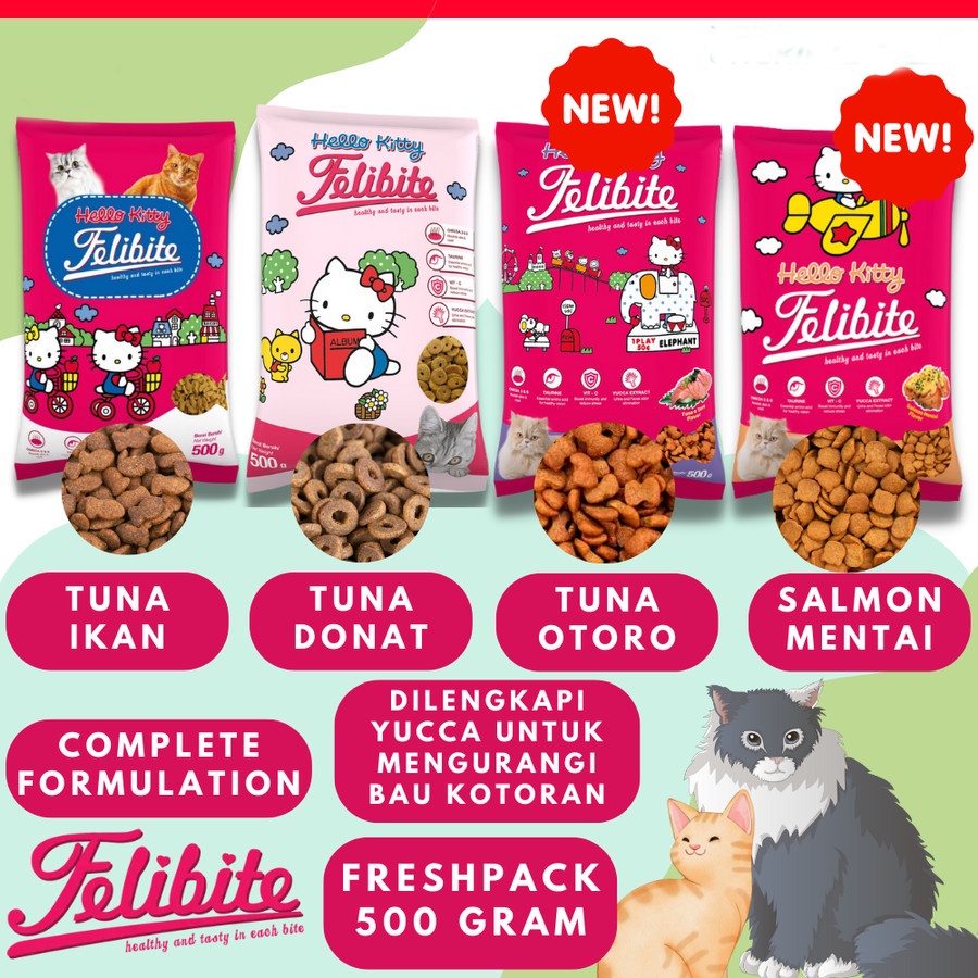 Jual FELIBITE Cat Food Makanan Kucing felibite adult hello kitty ...
