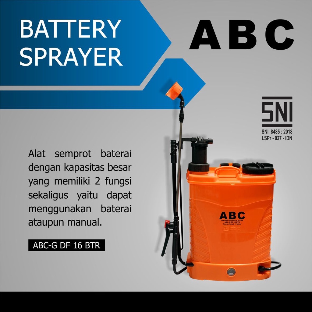 Jual ABC 16 Liter Double Fungsi (ABC-G DF 16BTR) - Elektrik Sprayer ...