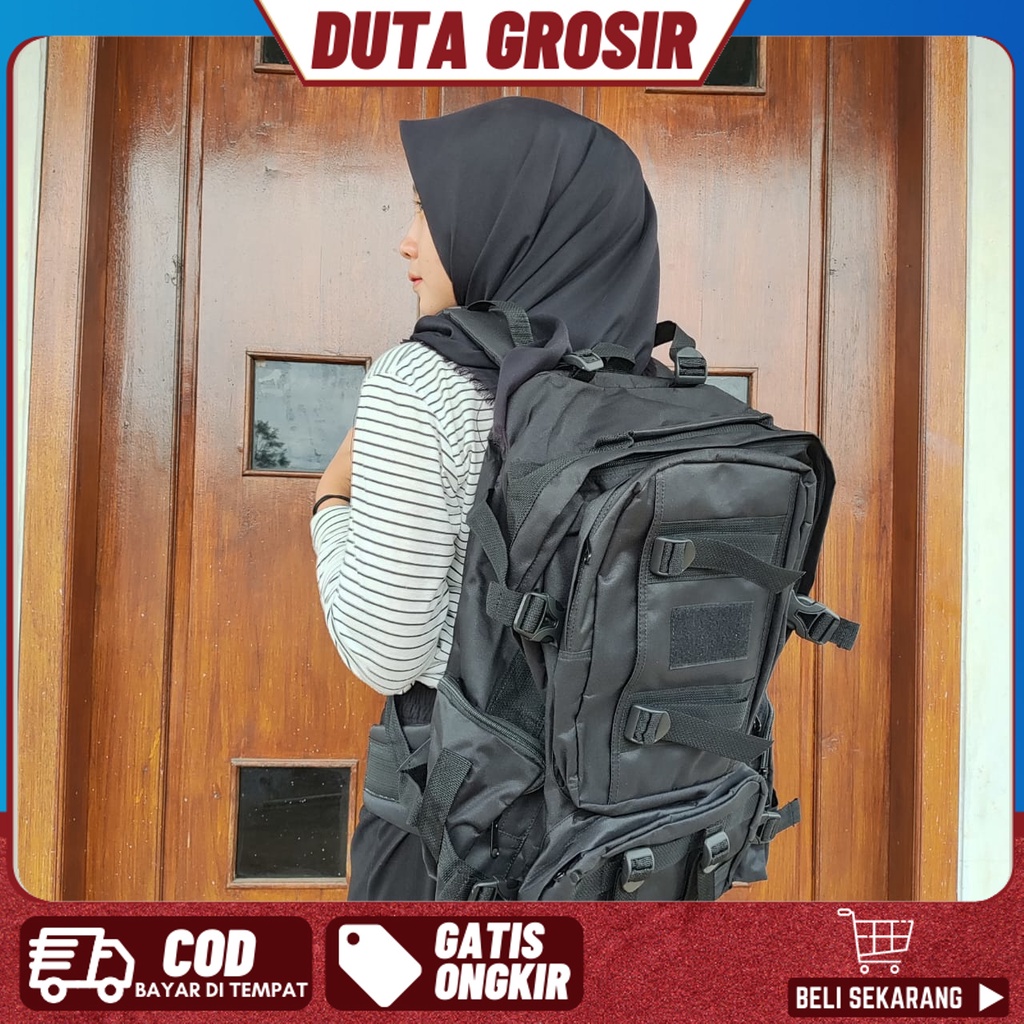 Jual Jual tas ransel lebanon warna hitam untuk pria/wanita tas ransel