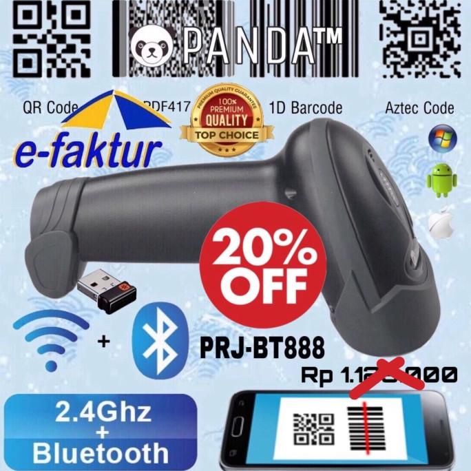 Jual Promo EFAKTUR 2D QR CODE WIRELESS BARCODE SCANNER PRJ-BT888 ...