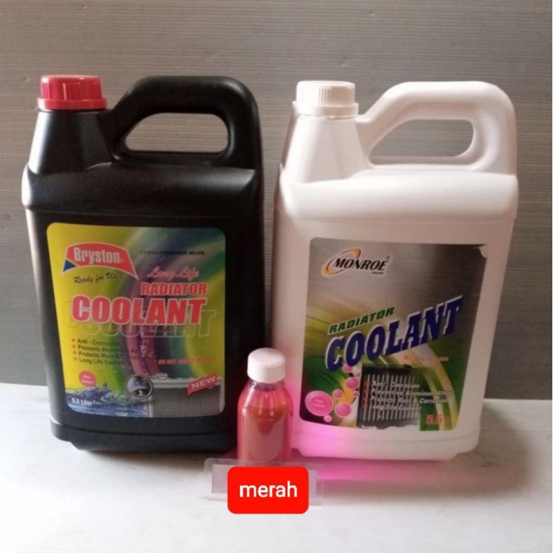 Jual Air radiator coolant warna merah isi 5,5 Liter merek brystone atau