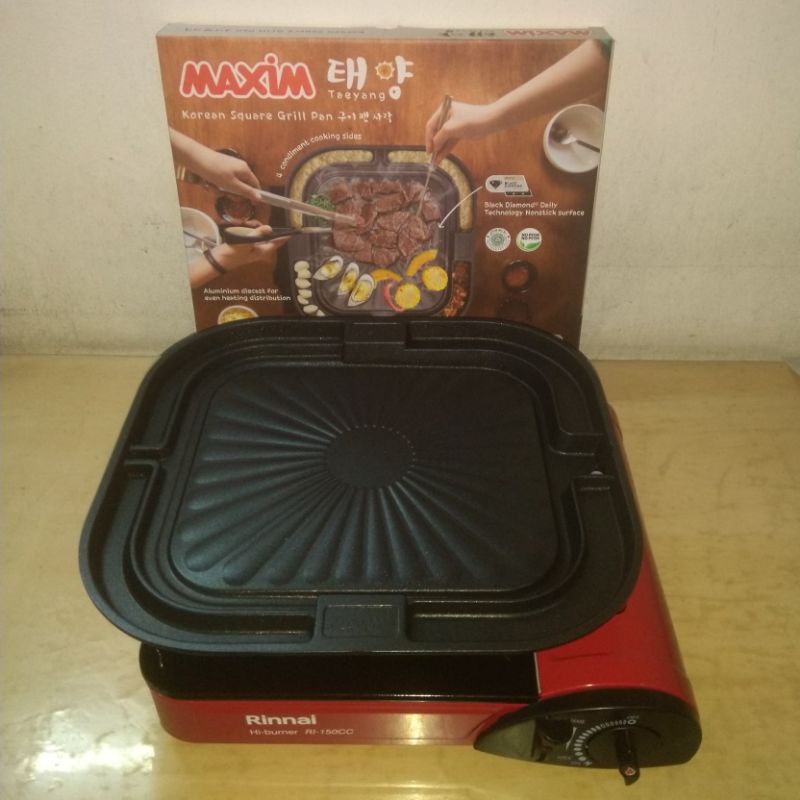 Jual Paket Korean BBQ Kompor Piknik Rinnai Dan Maxim Korean Square ...