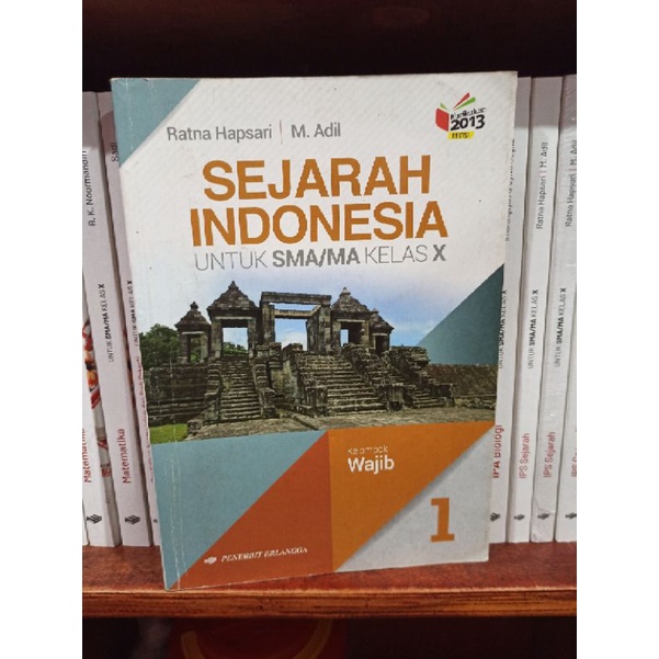 Jual BUKU BEKAS SEJARAH INDONESIA WAJIB KELAS 1 10 X SMA ERLANGGA ...