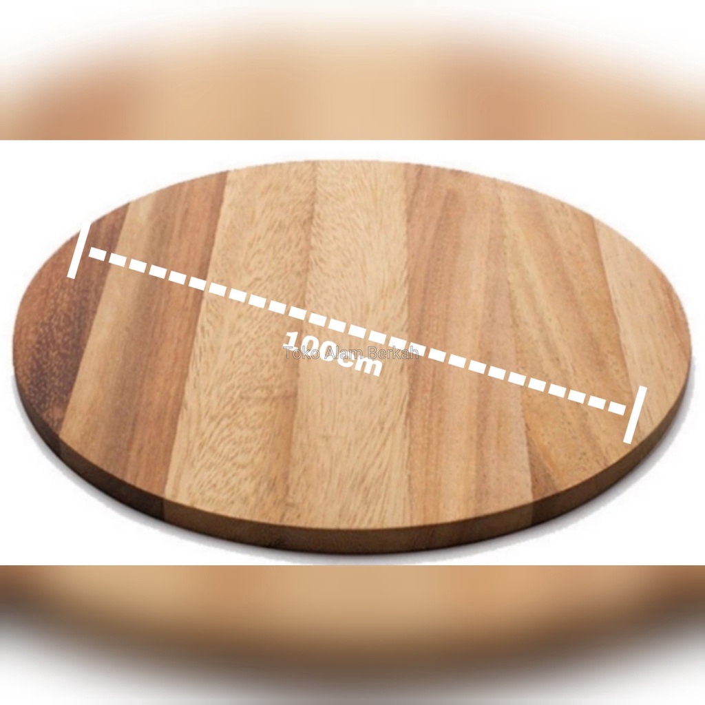 Jual Papan Kayu Bulat Tatakan Kayu Bulat Papan Kayu Bulat Round Wood Table Cm Shopee Indonesia