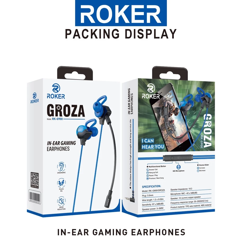 Handsfree / Earphone Roker Gaming GROZA RKG900