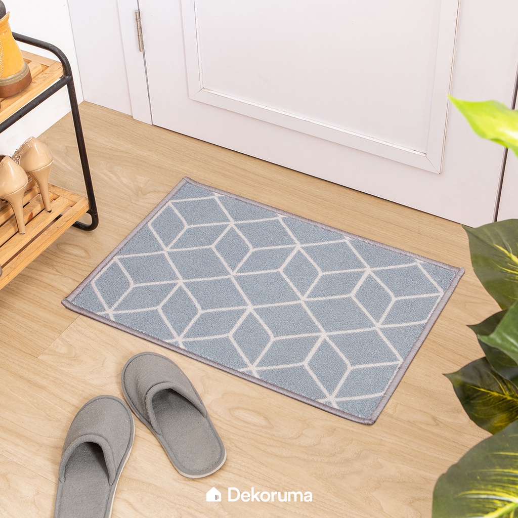 Jual Dekoruma Taka Keset Kaki Dekoratif Motif Abu 40x60 cm Doormat Shopee Indonesia