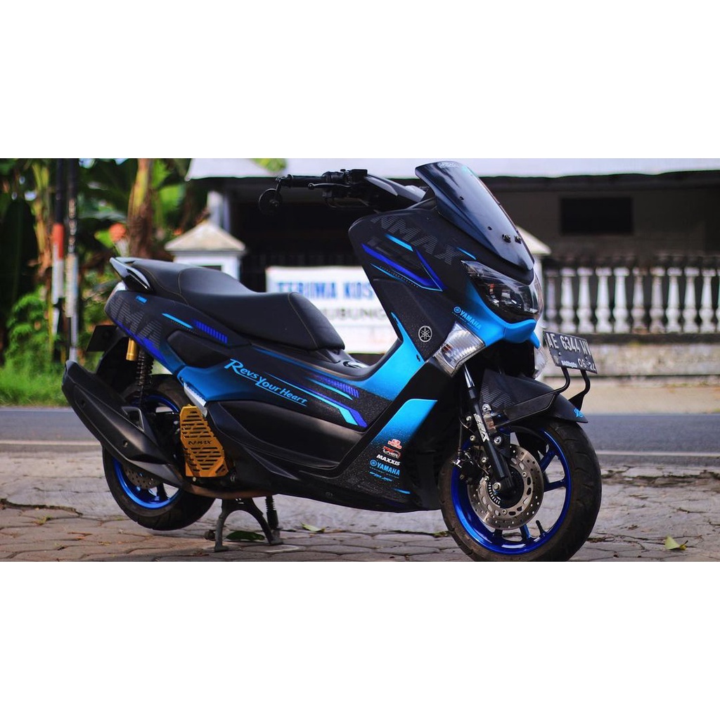Jual 004429 sticker decals fullbody honda pcx tema sponsor gp biru ...