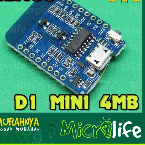 Jual Recomend - Wemos D1 Mini 4MB LUA Wifi IoT ESP8266 ESP-12 E NodeMCU ...