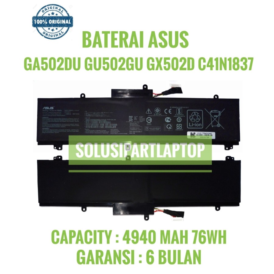 Batteria compatibile con ASUS ROG Zephyrus M15 GU502GV-ES013T 15,4V 4940mAh