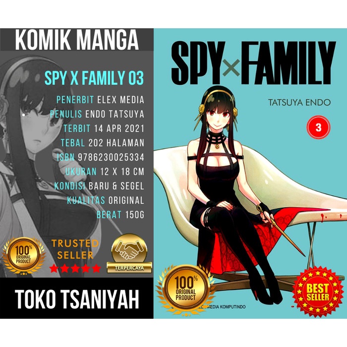 Jual NEW!! Buku Komik Spy X Family 03 Komik Manga Anime Manhwa Komik