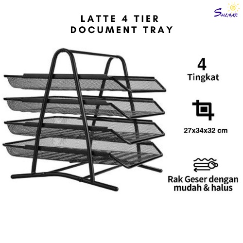 Jual Shenar Document Tray Rak Dokumen Besi 4 Susun Rak Kertas