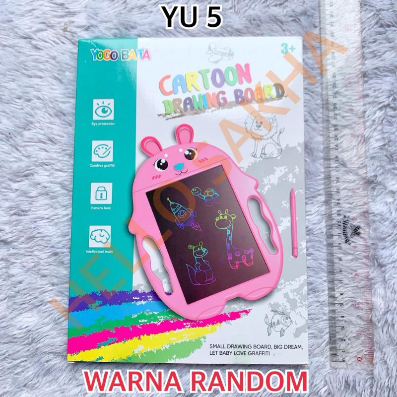 Jual MAINAN YU 5 CARTOON DRAWING BOARD TULIS MENULIS BELAJAR EDUKASI ...
