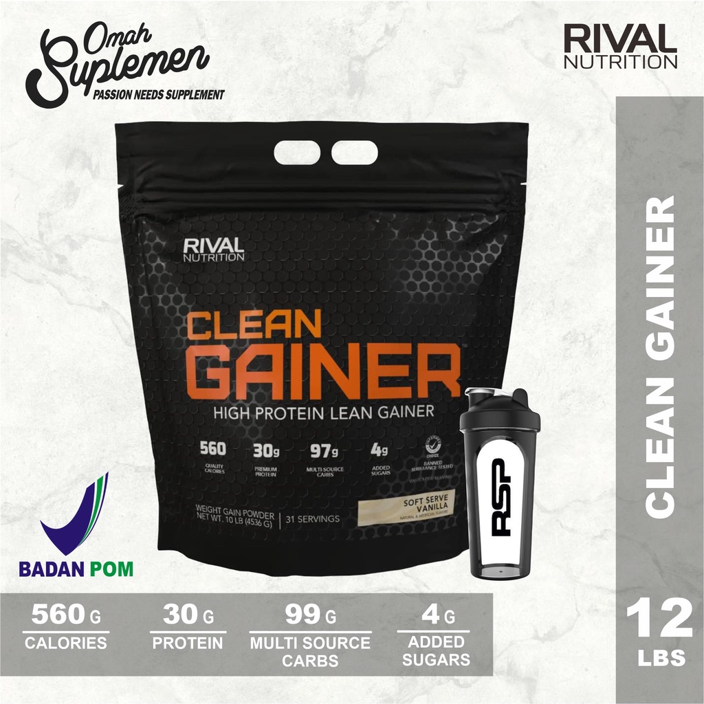 Jual Rival Clean Gainer 12 lbs Rival Nutrition Gainer | Shopee Indonesia